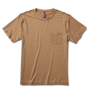 Vuori Tradewind Performance Tee Tobacco Large NEW